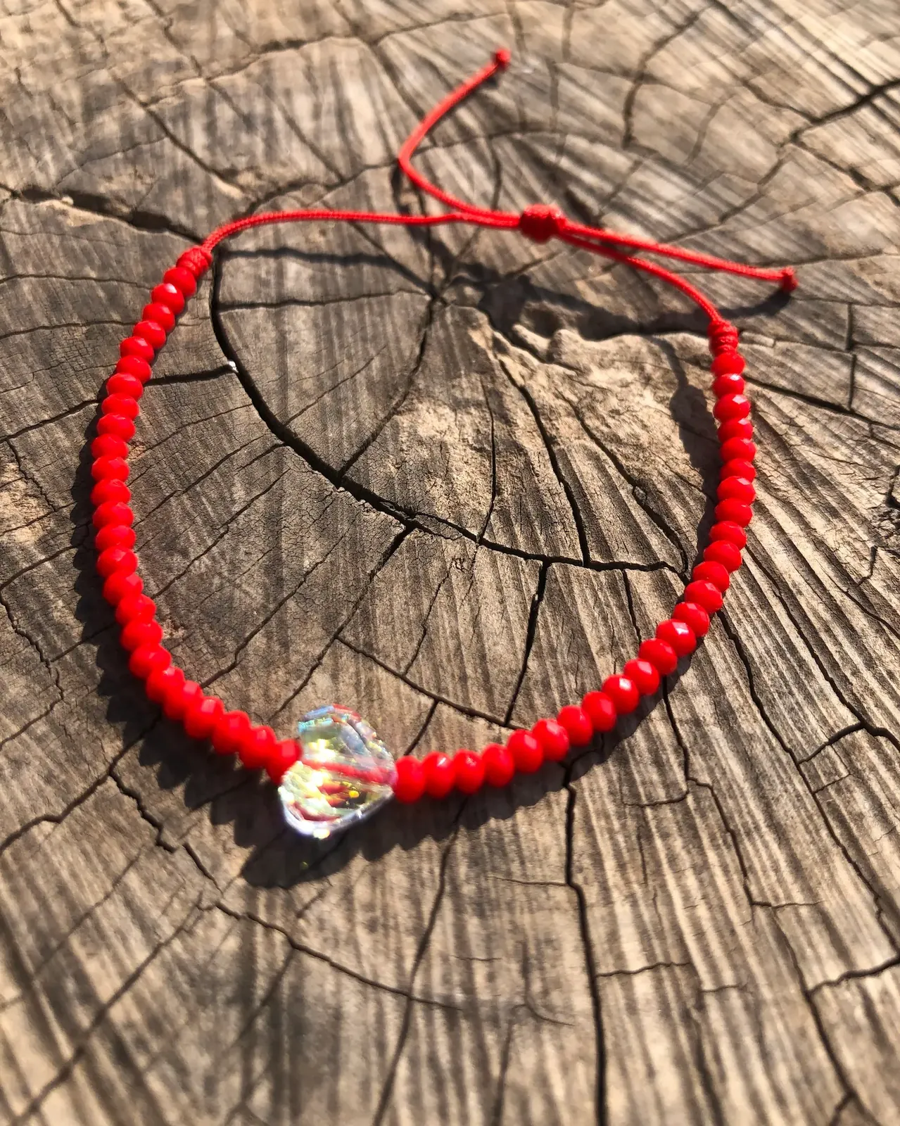 Pulsera Roja Corazón Swarovski