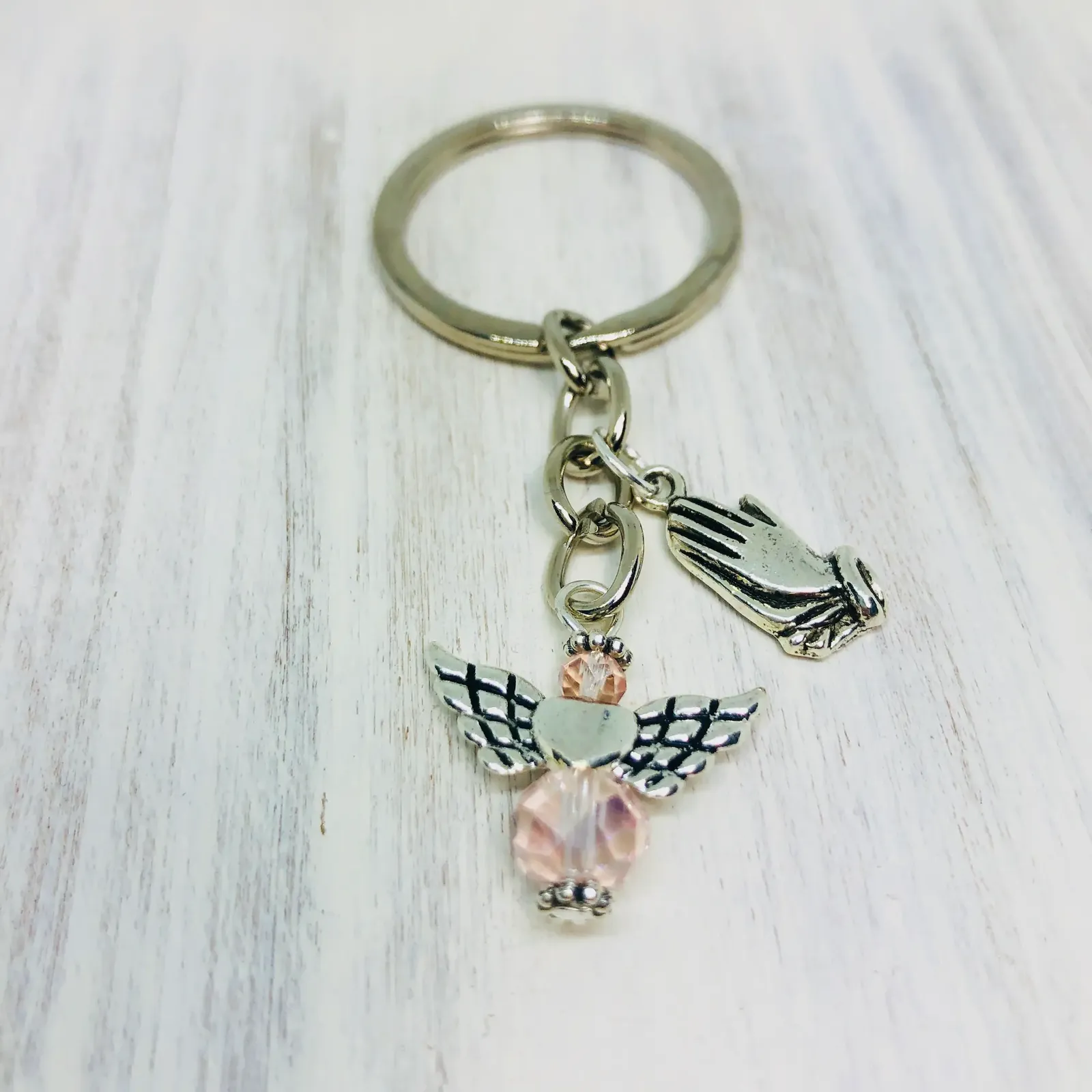 Llavero Angel Rosa para Baby Shower, Bautizo u otros