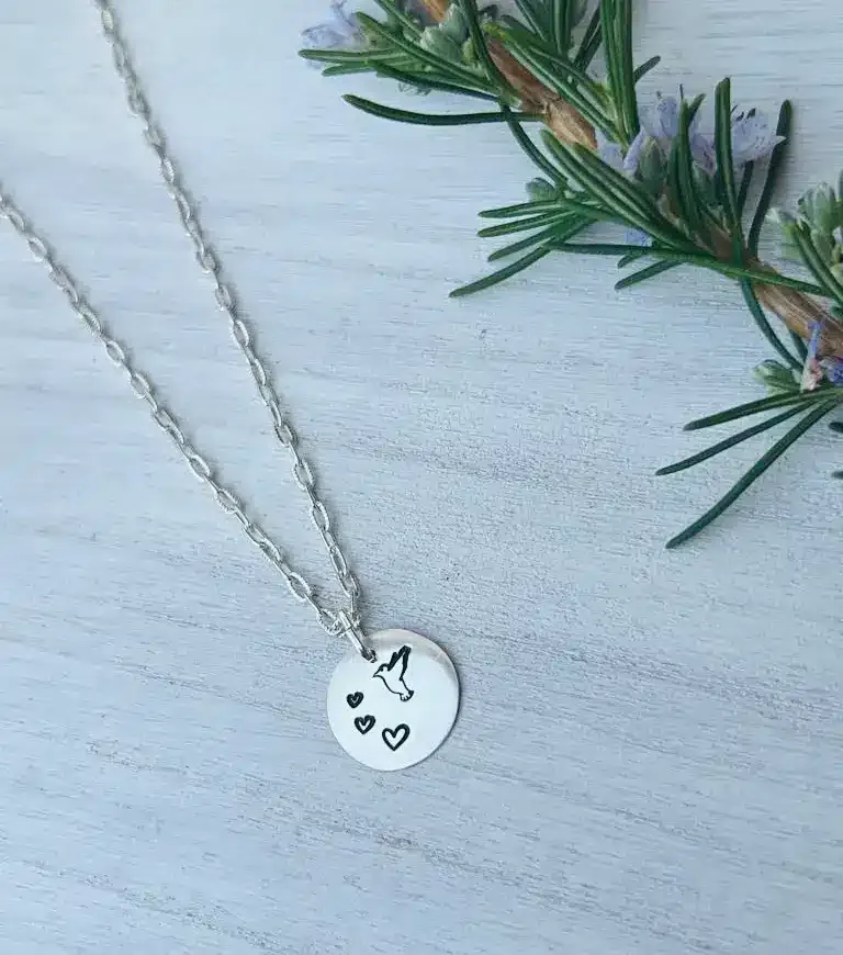 Cadena y dije de plata 925 hecho a mano